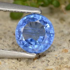 Cianita azul natural de 0,76 ct, corte redondo, VS-SI