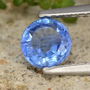 Cianita azul natural de 0,76 ct, corte redondo, VS-SI
