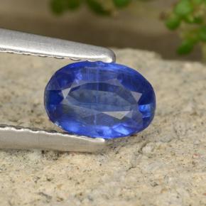 Cianita azul natural de 0,57 ct, corte óvalo, VS-SI