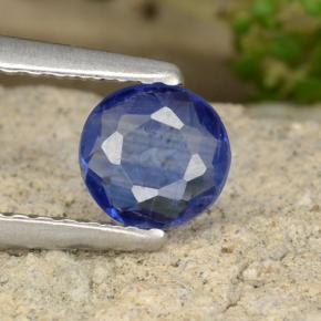 Cianita azul natural de 0,54 ct, corte redondo, VS-SI