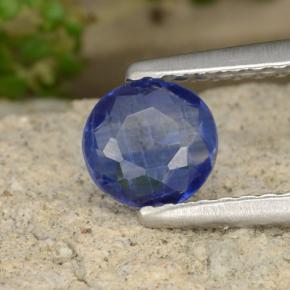 Cianita azul natural de 0,54 ct, corte redondo, VS-SI