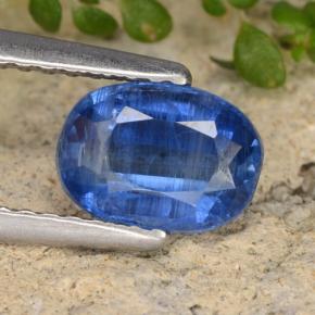 Cianita azul natural de 1,27 ct, corte óvalo, SI