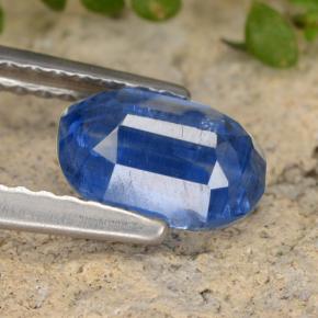 Cianita azul natural de 1,27 ct, corte óvalo, SI