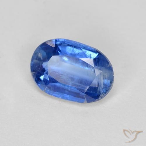 Cianita Azul oscuro natural de 1.07 ct, Ovalada, SI