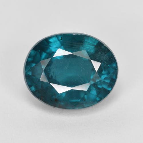 Cianita turquesa natural de 4,17 ct, corte óvalo, VS