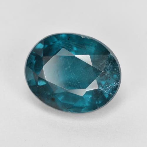 Cianita turquesa natural de 4,17 ct, corte óvalo, VS