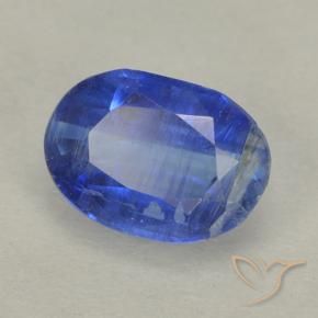 Cianita Azul oscuro natural de 0.87 ct, Ovalada, VS-SI