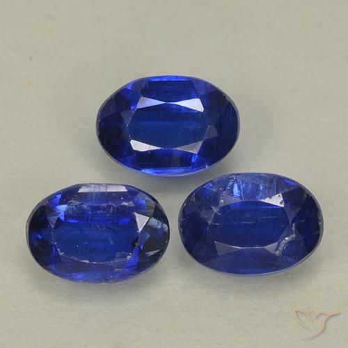 Gemas de Cianita Azul marino natural de 1.52 ct, Ovalada, VS-SI