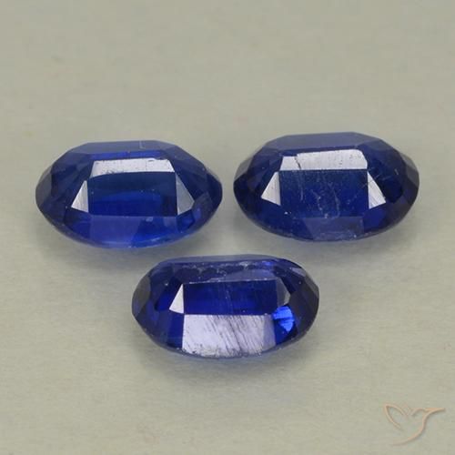 Gemas de Cianita Azul marino natural de 1.52 ct, Ovalada, VS-SI