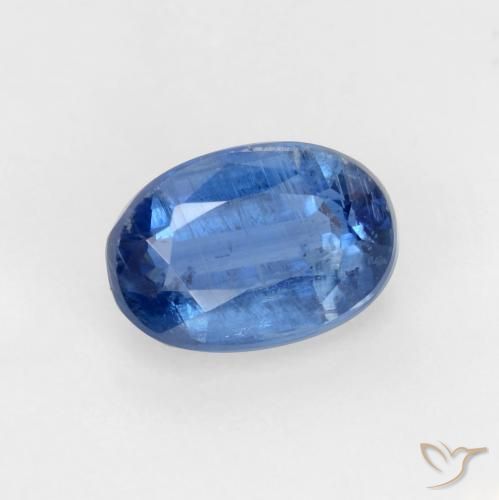 Cianita Azul marino claro natural de 0.80 ct, Ovalada, SI