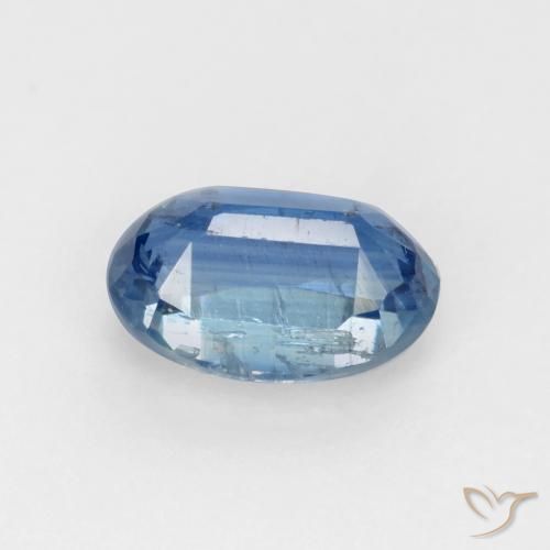 Cianita Azul marino claro natural de 0.80 ct, Ovalada, SI