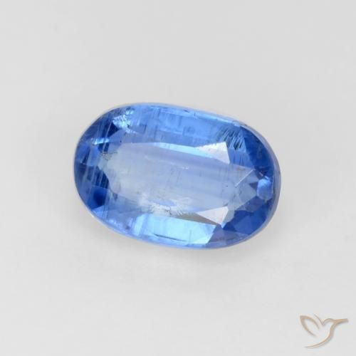 Cianita Azul medio natural de 0.72 ct, Ovalada, SI
