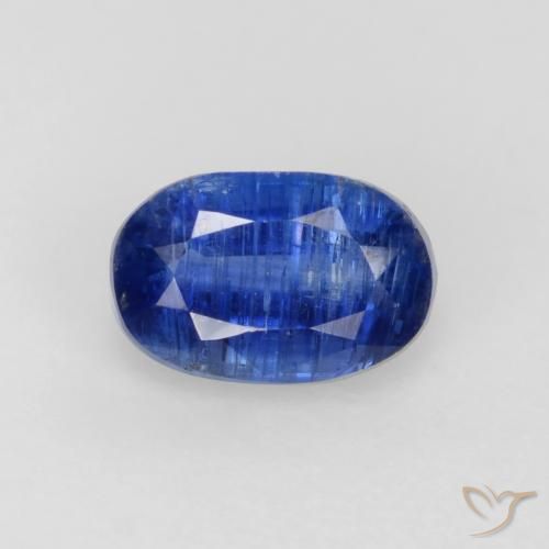 0.74ct Natural Azul oscuro cianita, Ovalada, SI-I1