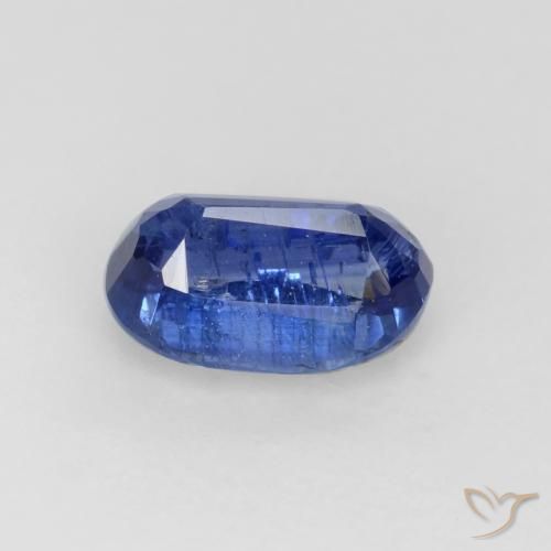 Cianita Azul oscuro natural de 0.74 ct, Ovalada, SI-I1