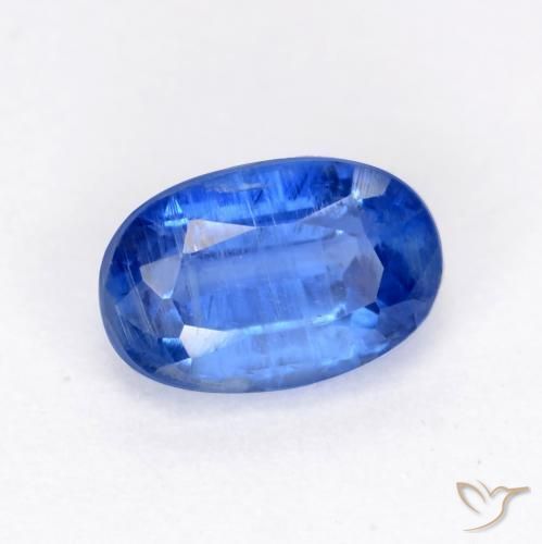 Cianita Azul marino claro natural de 0.73 ct, Ovalada, SI