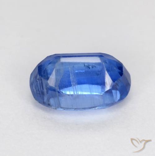 Cianita Azul marino claro natural de 0.84 ct, Ovalada, SI