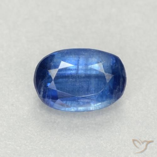 0.76ct Natural Azul oscuro cianita, Ovalada, SI-I1