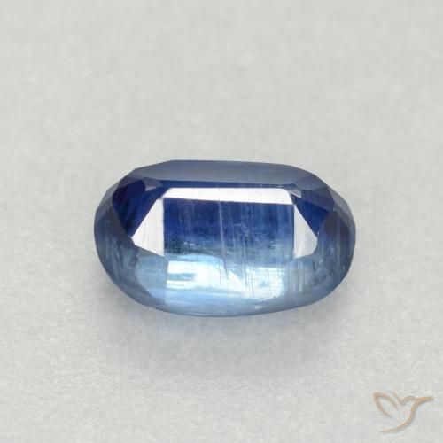 Cianita Azul oscuro natural de 0.76 ct, Ovalada, SI-I1