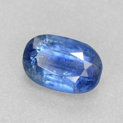 Cianita azul natural de 0,63 ct, corte óvalo, I1