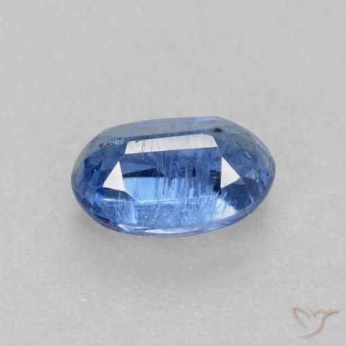 Cianita Azul oscuro natural de 0.73 ct, Ovalada, I1
