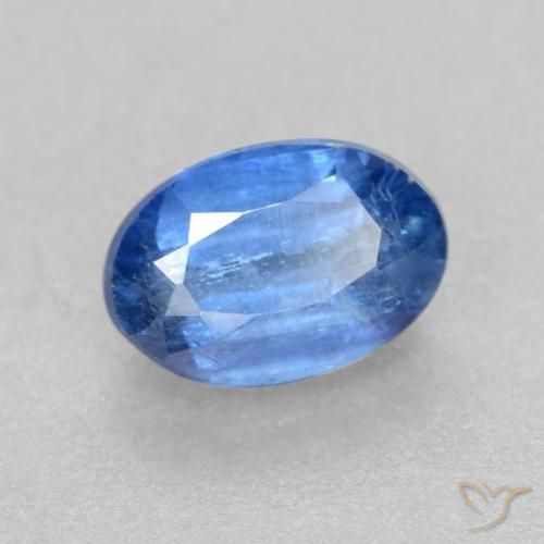 Cianita Azul claro natural de 0.69 ct, Ovalada, SI-I1