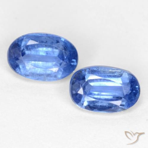 1.34ctw Natural Azul marino cianita, Ovalada, SI-I1, Photo A