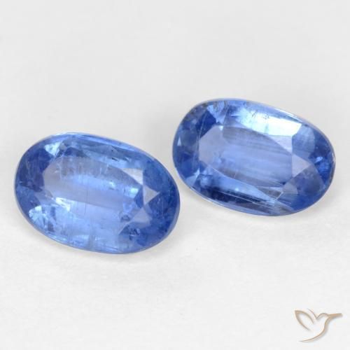 Gemas de Cianita Azul marino natural de 1.34 ct, Ovalada, SI-I1