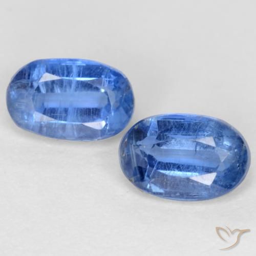 1.27ctw Natural Azul marino claro cianita, Ovalada, SI