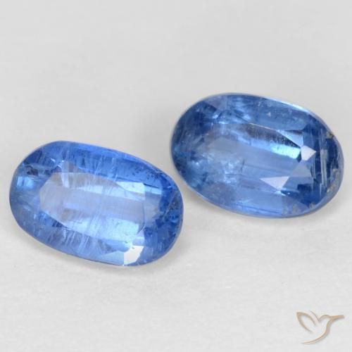 Gemas de Cianita Azul marino claro natural de 1.27 ct, Ovalada, SI