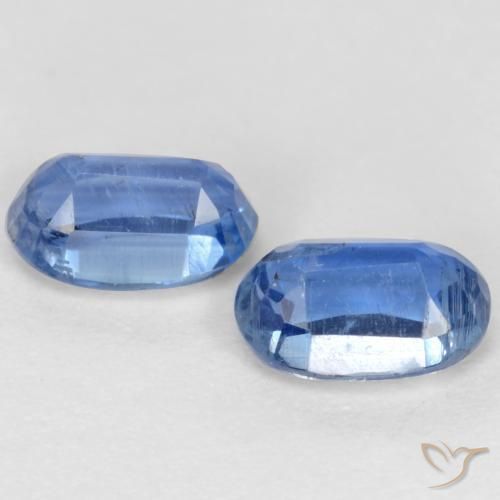 Gemas de Cianita Azul marino claro natural de 1.27 ct, Ovalada, SI
