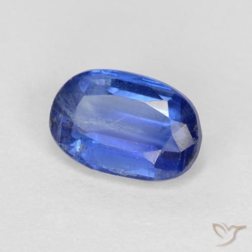 Cianita Azul marino natural de 0.71 ct, Ovalada, SI-I1