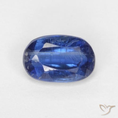 0.68ct Natural Azul oscuro cianita, Ovalada, SI-I1