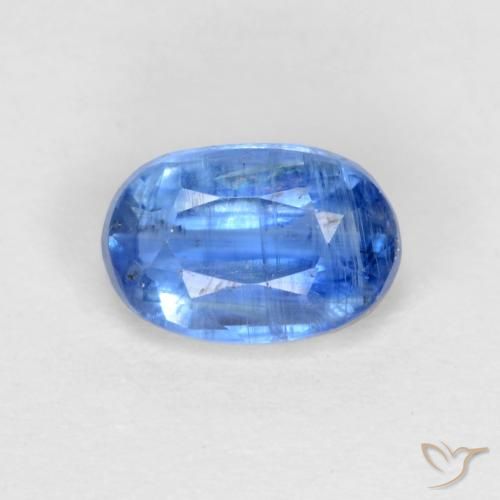 0.77ct Natural Azul marino claro cianita, Ovalada, SI-I1