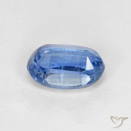 Cianita Azul marino claro natural de 0.77 ct, Ovalada, SI-I1
