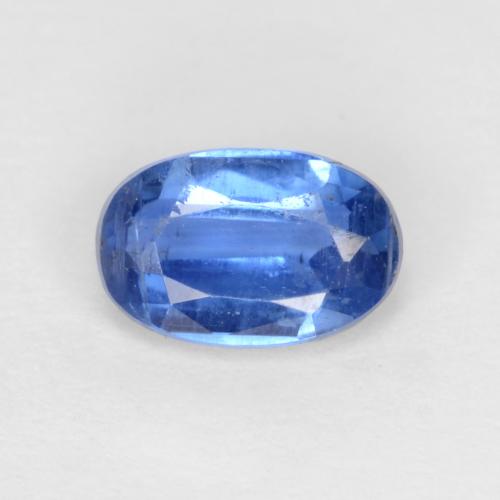 Cianita azul natural de 0,64 ct, corte óvalo, SI-I1
