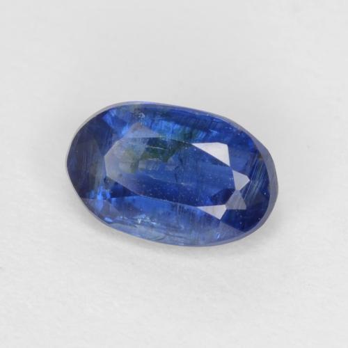Cianita azul natural de 0,64 ct, corte óvalo, SI-I1