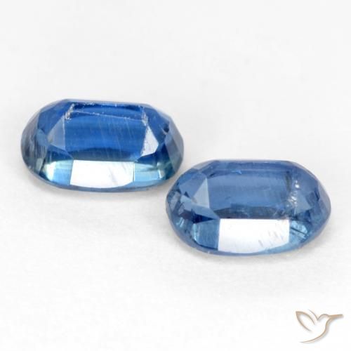 Gemas de Cianita Azul medio natural de 1.59 ct, Ovalada, SI-I1