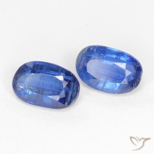 Gemas de Cianita Azul oscuro natural de 1.07 ct, Ovalada, SI-I1