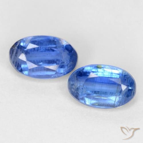 0.73ctw Natural Azul oscuro cianita, Ovalada, SI-I1