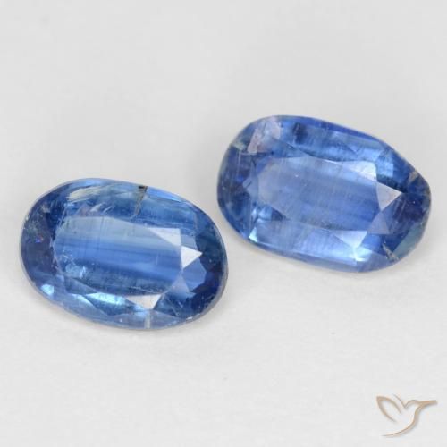 Gemas de Cianita Azul oscuro natural de 1.27 ct, Ovalada, I1