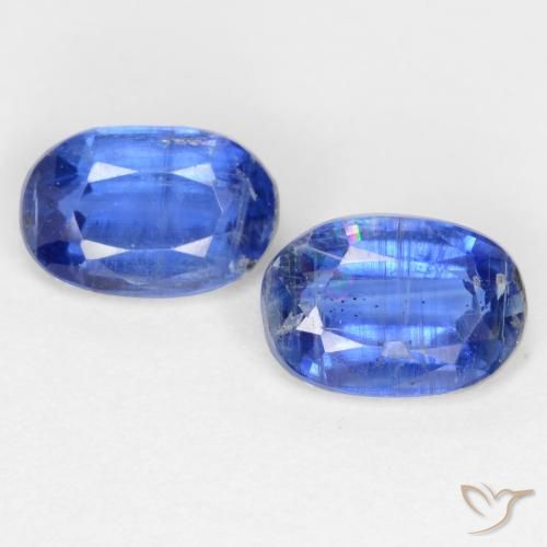 1.33ctw Natural Azul marino cianita, Ovalada, SI-I1