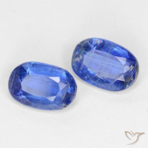 Gemas de Cianita Azul marino natural de 1.33 ct, Ovalada, SI-I1