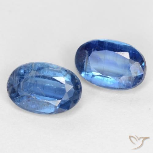 Gemas de Cianita Azul medio natural de 1.46 ct, Ovalada, I1