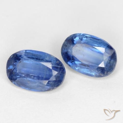 Gemas de Cianita Azul oscuro natural de 1.39 ct, Ovalada, I1