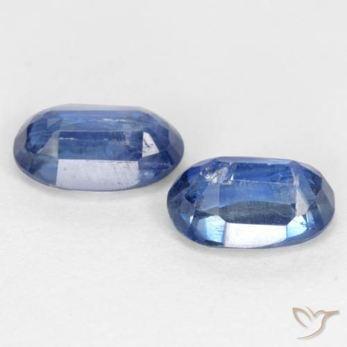 Gemas de Cianita Azul oscuro natural de 1.39 ct, Ovalada, I1