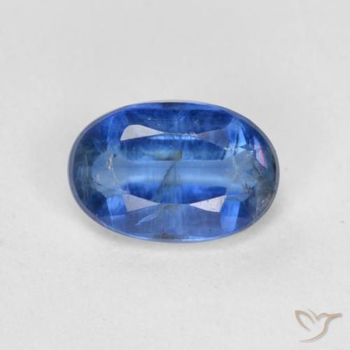 0.64ct Natural Azul oscuro cianita, Ovalada, SI-I1