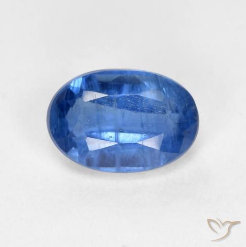 0.69ct Natural Azul marino cianita, Ovalada, SI-I1, Photo A