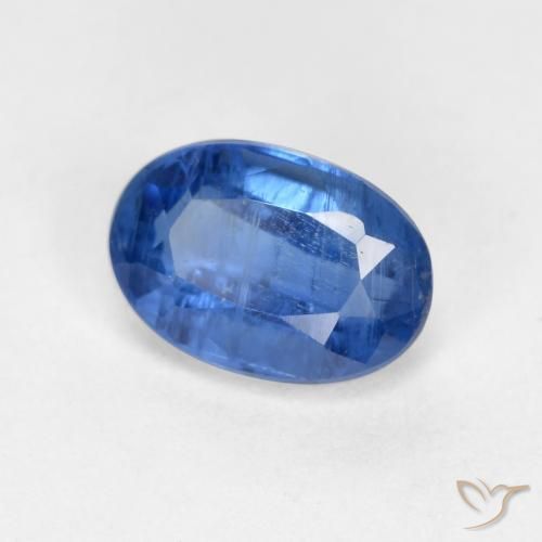 Cianita Azul marino natural de 0.69 ct, Ovalada, SI-I1