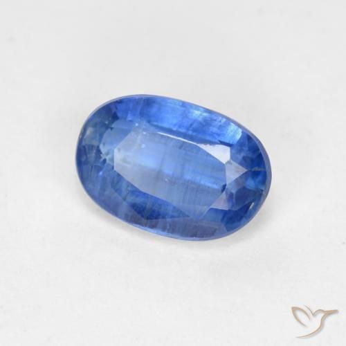 Cianita Azul oscuro natural de 0.68 ct, Ovalada, SI-I1