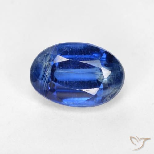 0.78ct Natural Azul marino cianita, Ovalada, SI-I1